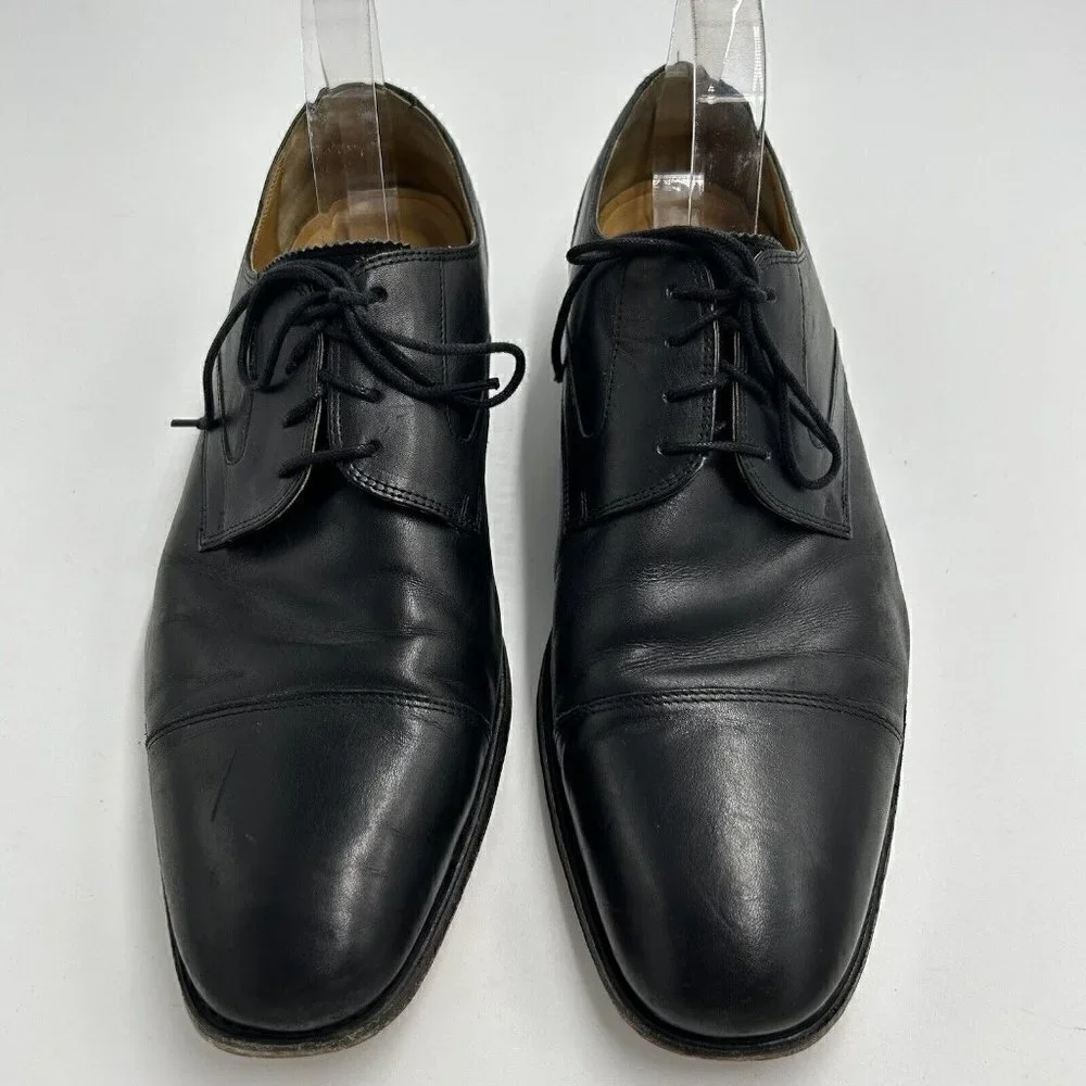 Florsheim Imperial Shoes Sz 12D Black Oxford Goodyear Welt Laced 12083